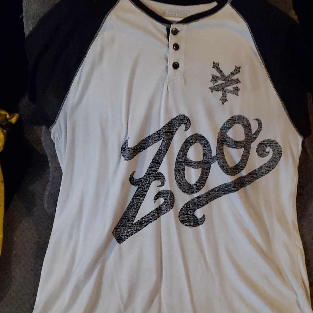 Zoo York Black and White Raglan Tee